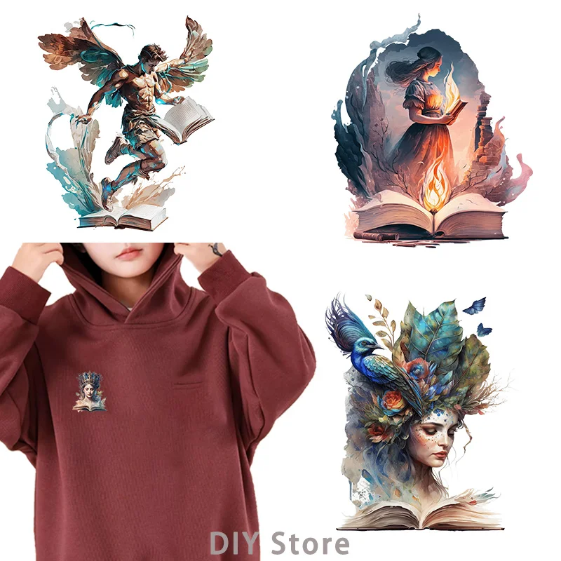 magic of book dtf Heat Transfer iron on transfer for clothing Thermal for Clothing Iron On Patches Iron On Patches For Clothing.