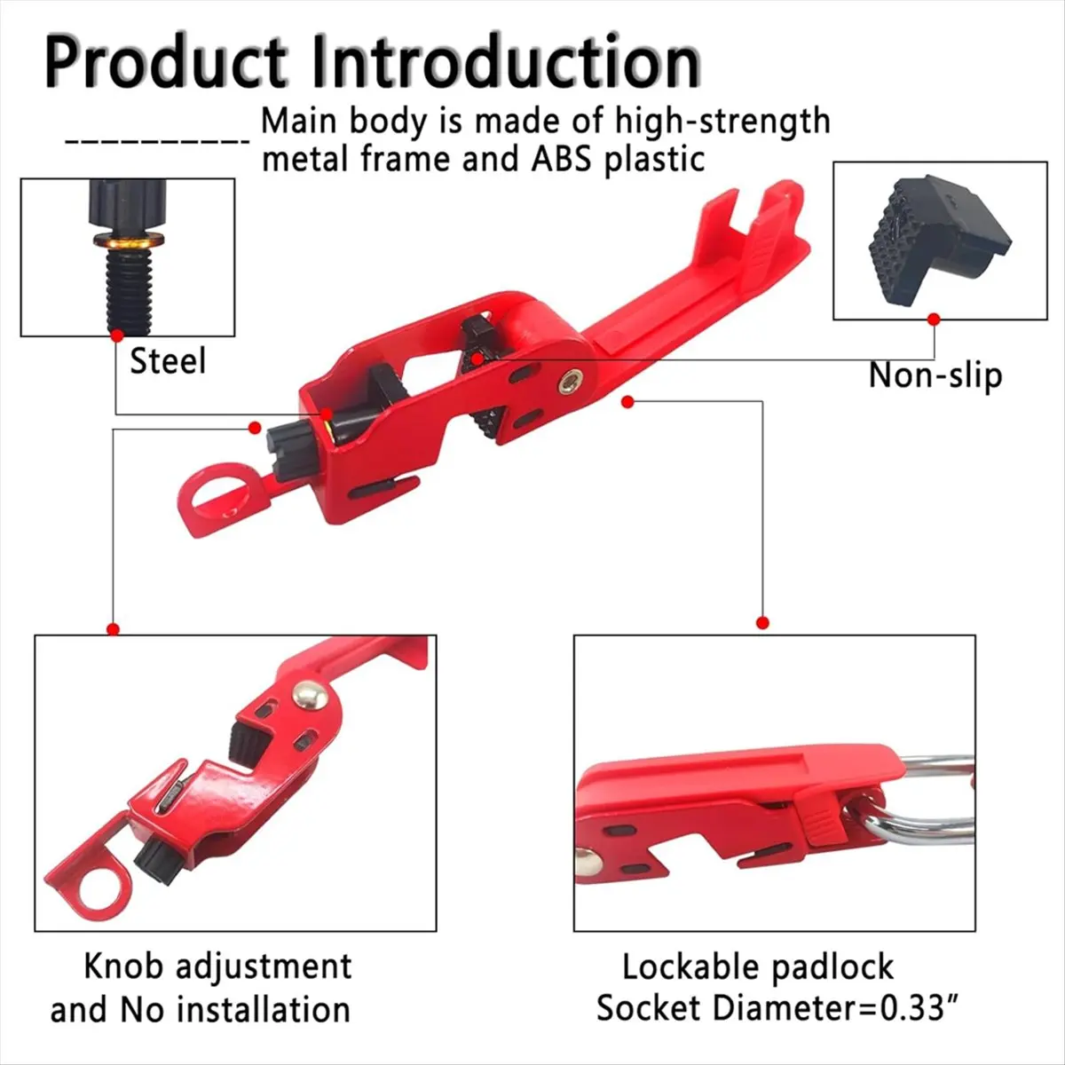【TODAY-BUY】Circuit Breaker Lockout, Breaker Box Lock, 2.9 L X 0.74 W X 0.82 H(Inch), Accepts 110-220 Volts, Double Toggle Locks