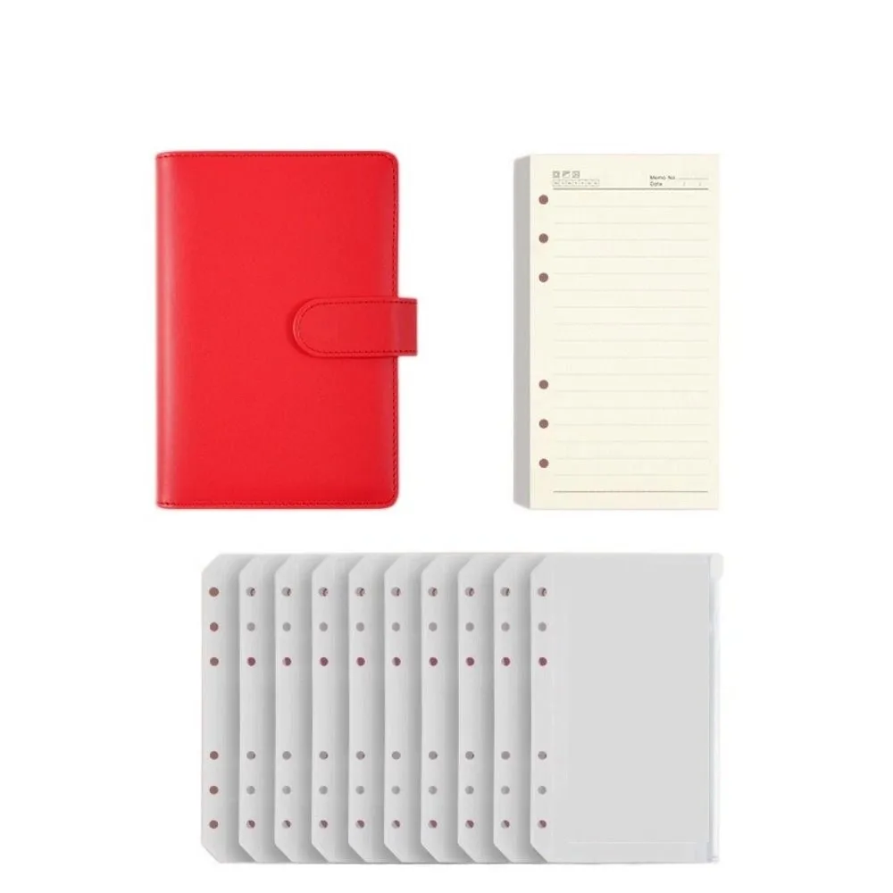 

Блокнот из искусственной кожи с отрывными листами A6, макарон, экономия цвета, переплет для денег, многоразовый органайзер-планировщик с магнитной пряжкой