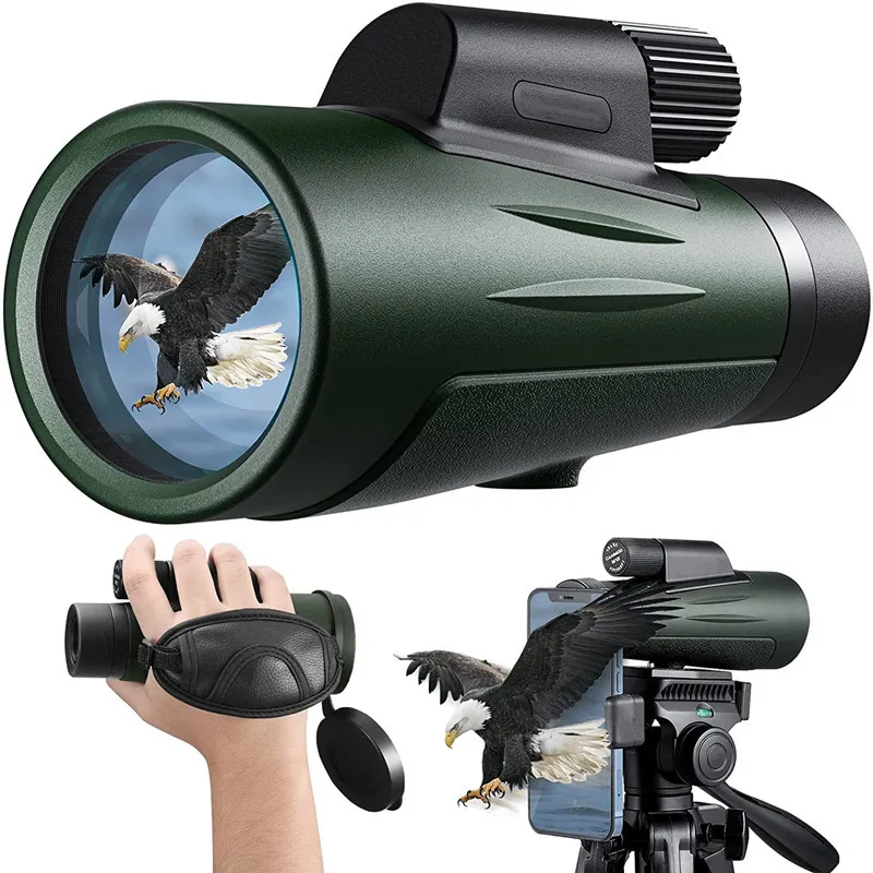 

2024 ED Hand Strap Monocular Nitrogen-filled IPX7 Waterproof 12X50 Metal Large Eyepiece HD High Power Full Optical