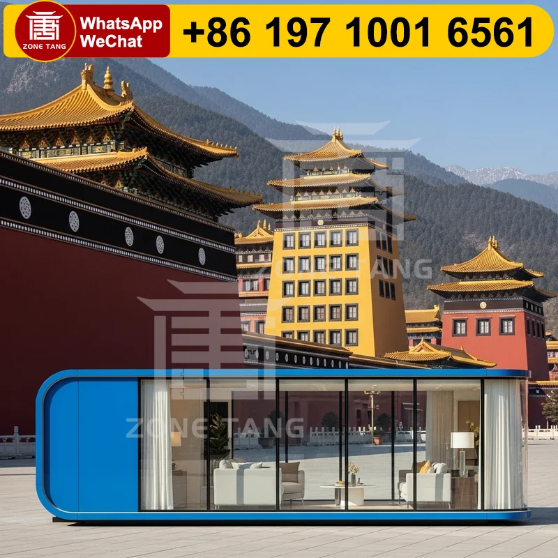 

Apple Capsule Home Prefabricated Holiday House Anti Rust Double Wide Mobile Homes Modular Homes Forest Hotel Apple Capsule Homes