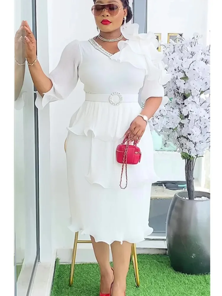 

African Dresses for Women Plus Size Africa Clothes Dashiki Ankara Turkey Outfits Gown Elegant Muslim Wedding Party Long Dress