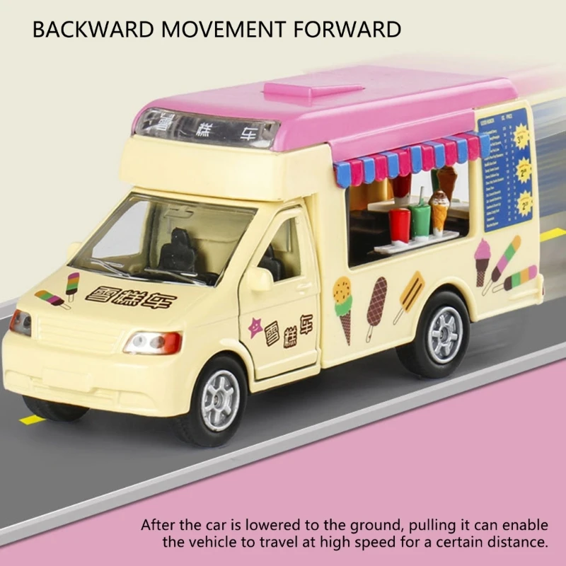 Jeu rôle éducatif camion crème glacée, véhicule jeu, jouet améliore créativité, compétences sociales, voiture à pour
