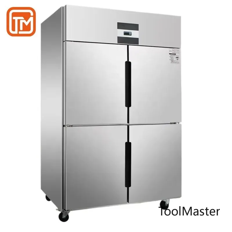 

【Hot Sale】1000L Commercial Refrigerator Freezer - 4-Door Stainless Steel Vertical Unit (Energy Saving Hotel/Restaurant Kitchen E