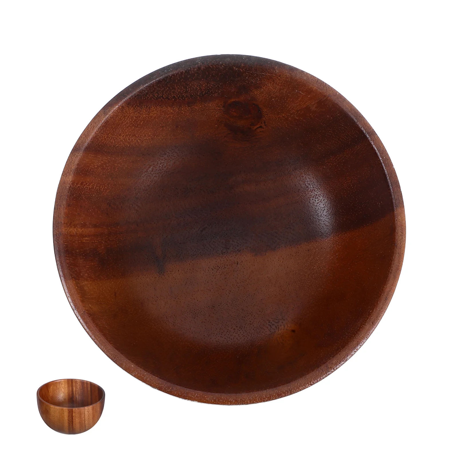 

1Pcs Wooden Fruit Bowl 12x6cm Natural Log Thick Salad Snack Serving Bowl Home Kitchen Tableware Food Storage Holder