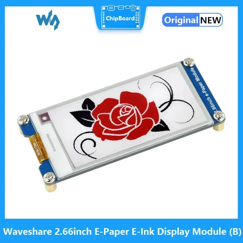 Waveshare 2.66inch E-Paper E-Ink Display Module (B), 296×152 Pixels, Red / Black / White Three-Color, SPI Interface