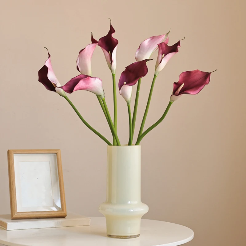 1PC, Long Branch EVA Horseshoe Lotus Artificial Flower Simulation, Wedding Decoration, Bouquet, Home Photography Props Decor