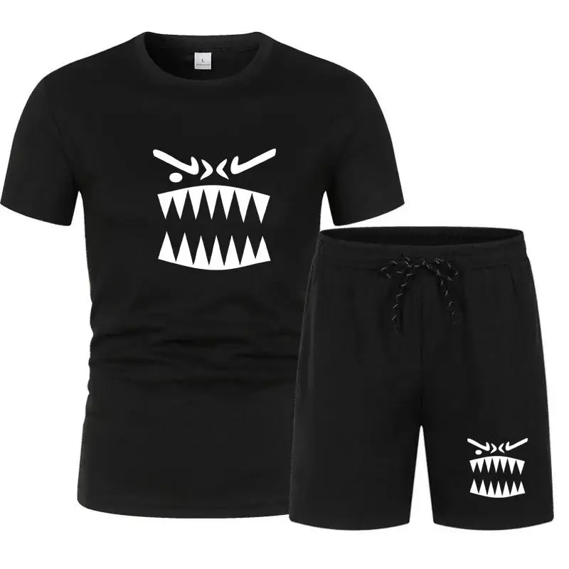 

Summer Men's Sets Fashion Korean Tracksuit Men Short Sleeve T Shirts+sport Shorts Suit Casual Clothing Mens Joggers