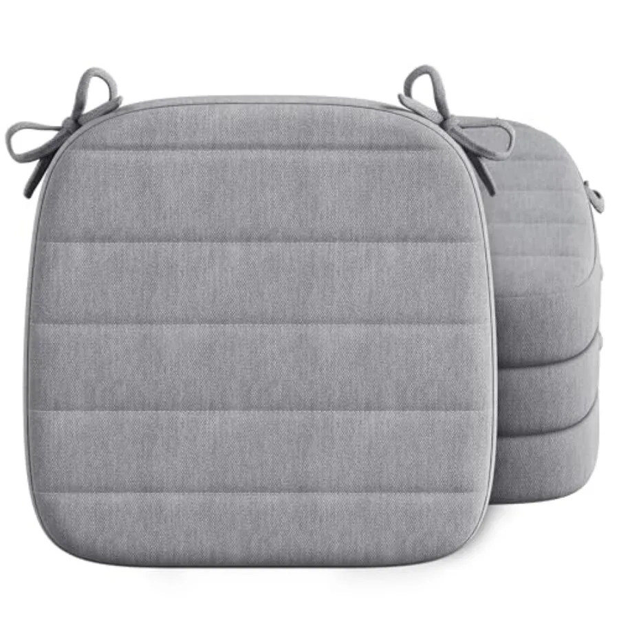 

Dining Chair Cushions Set of 4, Indoor Chair Pad for Kitchen and Bar Stool - Washable, Non-Slip Seat Cushion with Ties, 16x17 i