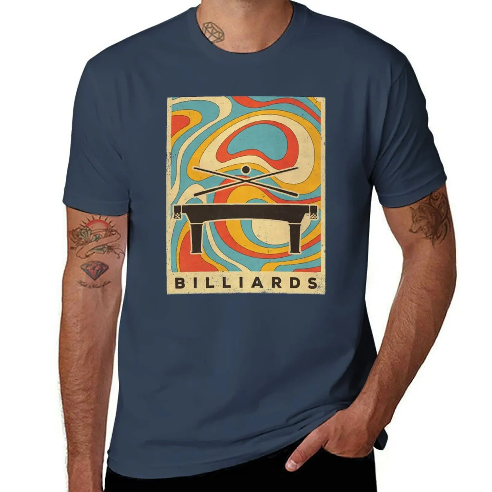 Billiards Pool Vintage Retro Sports T-Shirt t shirt man designer essential t shirt t shirt personalised T-Shirt