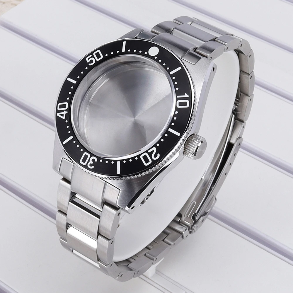 

40mm Men Watch Case Bracelet for Mod SPB143J1/SPB253J1 Black Tiger Whale For NH35 NH36 NH34 4R36 NH70 Movement AR Sapphire Glass