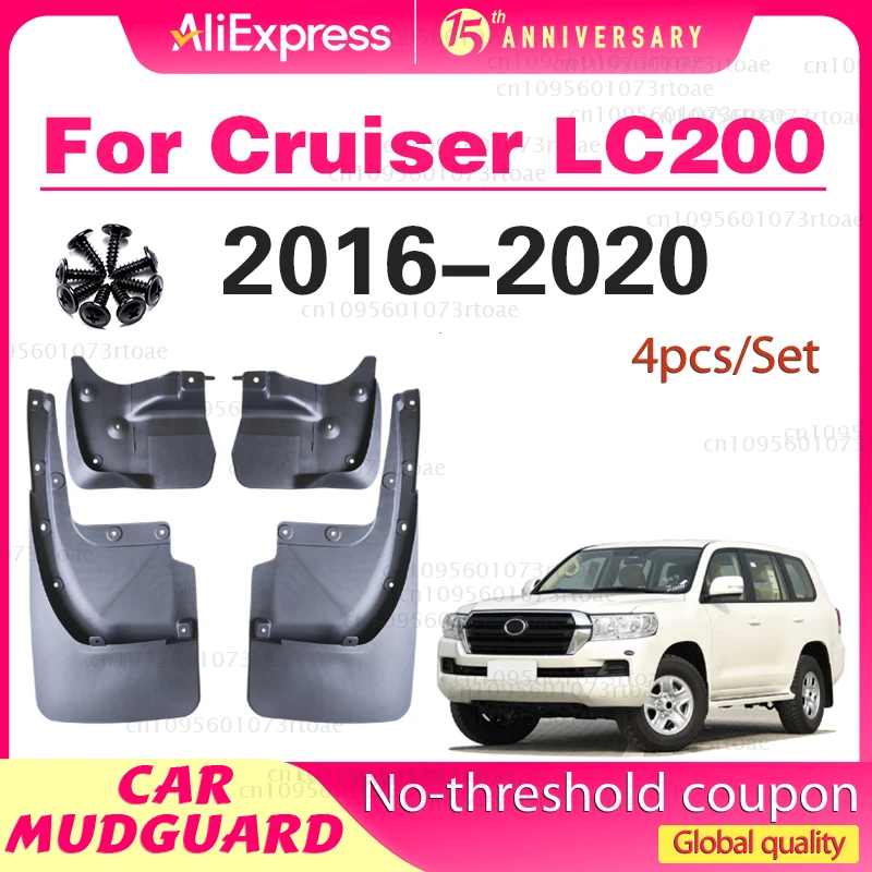 

for Toyota Land Cruiser LC200 FJ200 2016~2020 Mud Upgrade Mudguards Front Rear Wheels Fender Mudflap Car Accessories