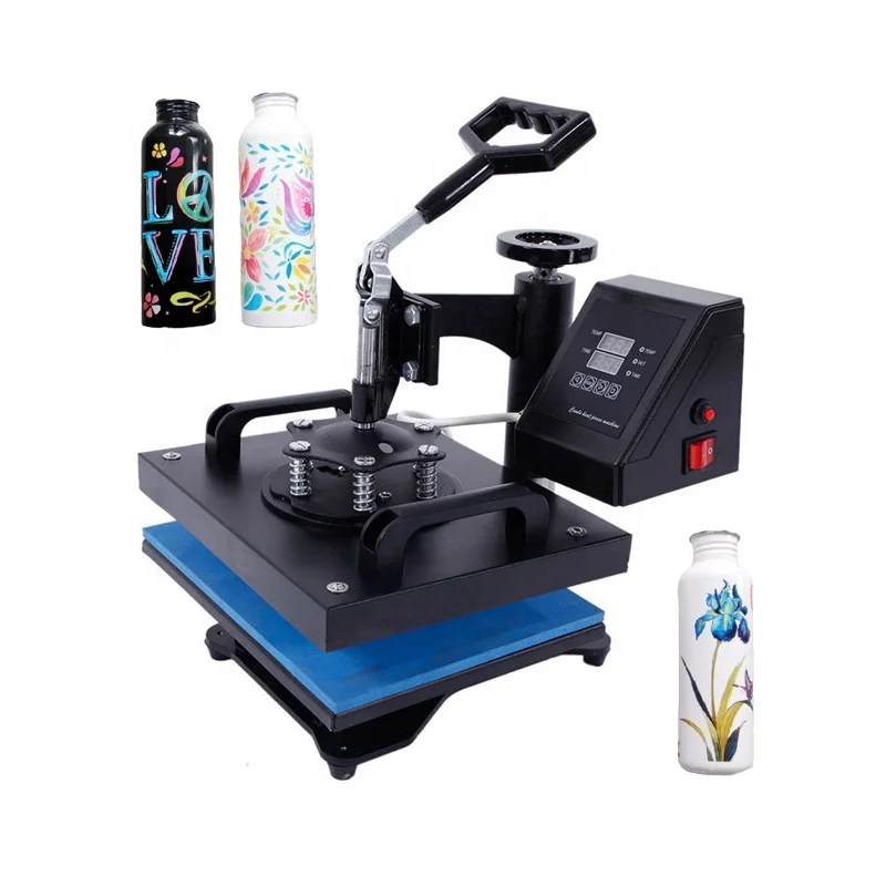 Newest Type Six-Spring Heat Transfer Printer Machine For Tile T-Shirt Pattern Printing