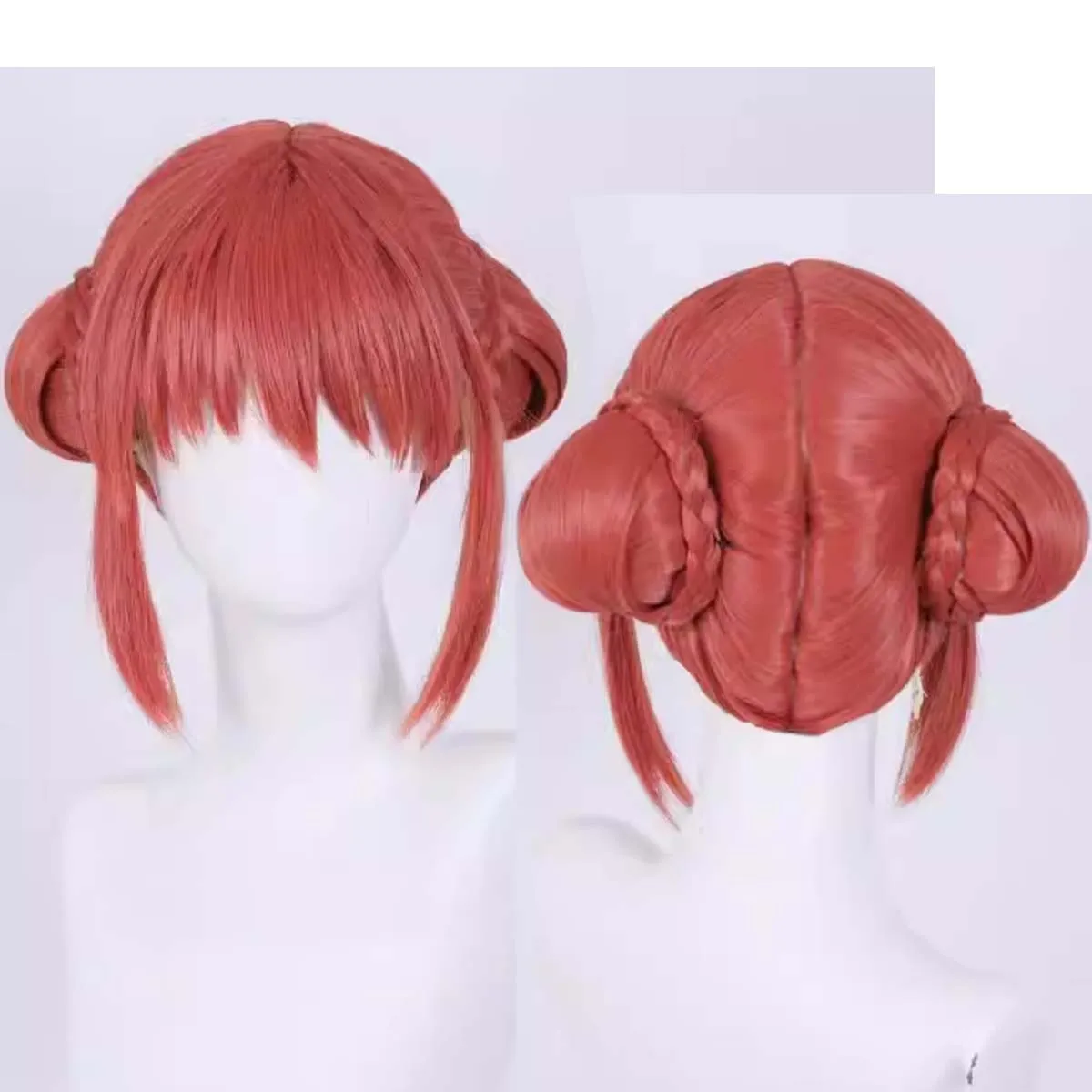 

Женский парик-пучок для косплея Кагуры из Гинтамы, оранжевый, плетеный, для Хэллоуина