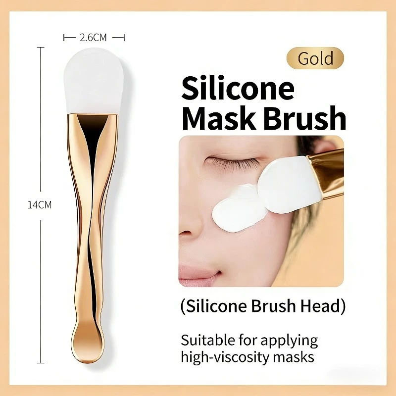 1pc Double Head Silicone Facial Mask Brush Face Cleaning Scraper Daub Type Mud Film Special Brush Beauty Tool view 6