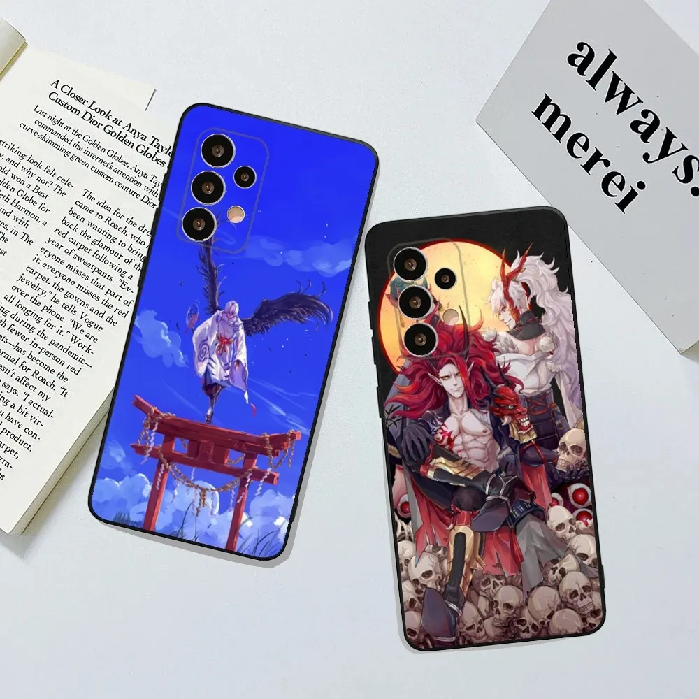 Cartoon Onmyoji Phone Case For Samsung Galaxy A13,A21s,A22,A31,A32,A52,A53,A71,A80,A91 Soft Black Cover