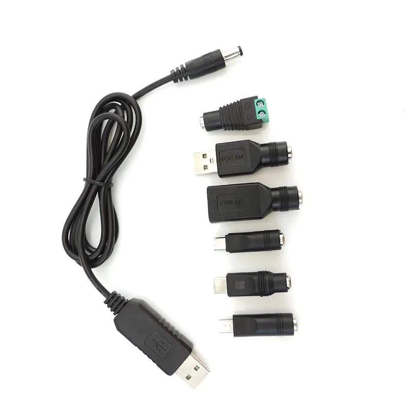 USB 5V to DC 5V 9V 12V Micro USB Mini 5pin Type C male female power Cable Boost Line Plug Step UP Module Converter Adapter a1