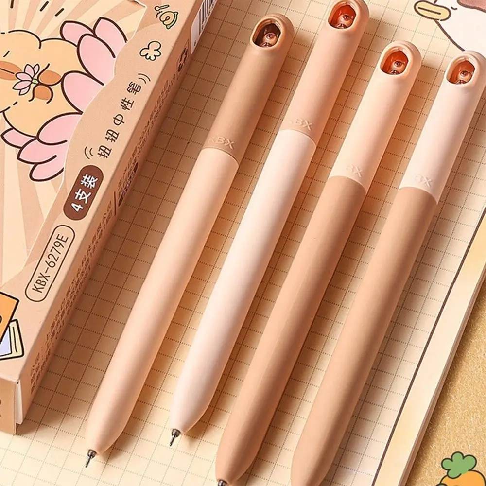 

Cartoon Black Ink Twister Pen Low Gravity Funny Capybara Gel Pencil Quick Drying Writing Tool Sign Pen School Office Supplies