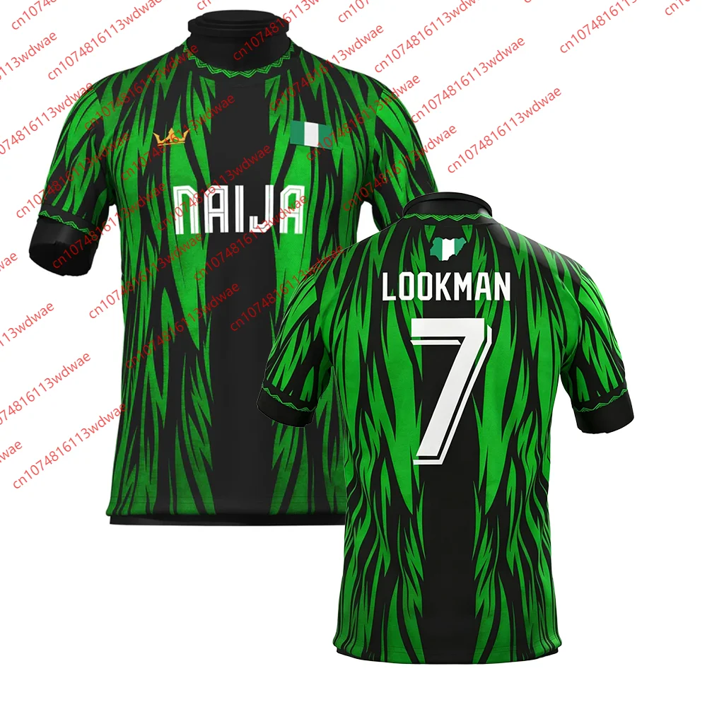 Nigeria Style clothing Football Jersey Quick-Drying Osimhen 9 Jersey Outdoor football Jersey Tracksuit Special Edition Kid Tee
