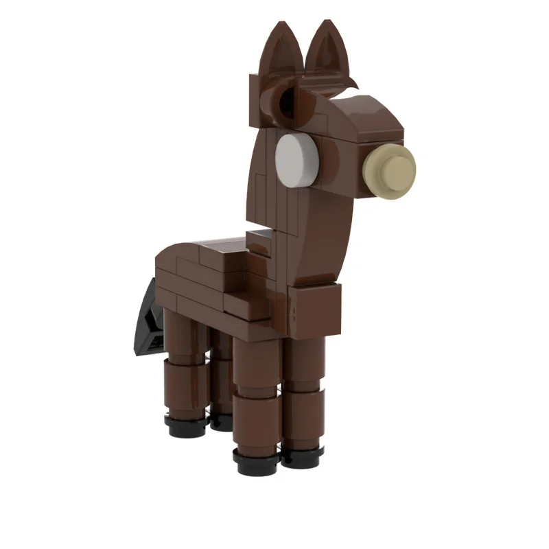 

Farm Animal Series Little Brown Horse Model Building Blocks Brick Creative DIY Assembly Educational Toys For Kid Christmas Gifts