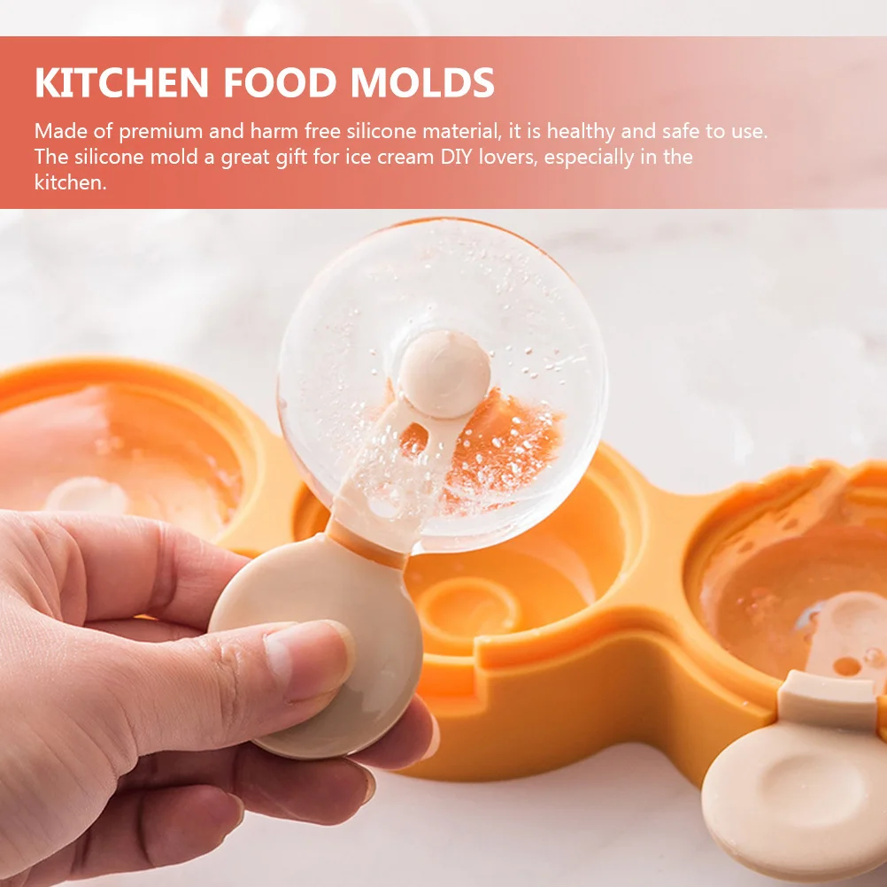 

Ice Cream Mold Silicone Cube Molds Shape Tray for Mould Forms Pop Popsicles Multipurpose Cake