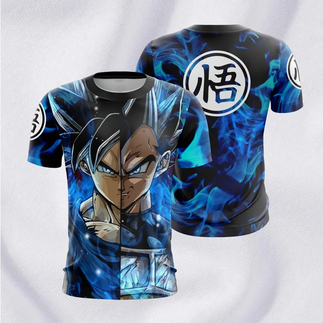 Japanese Anime 3D Print T-shirts Dragon Ball Z Vegeta Men Oversize Streetwear Clothes Summer Sport Breathable Boys Tees Tops