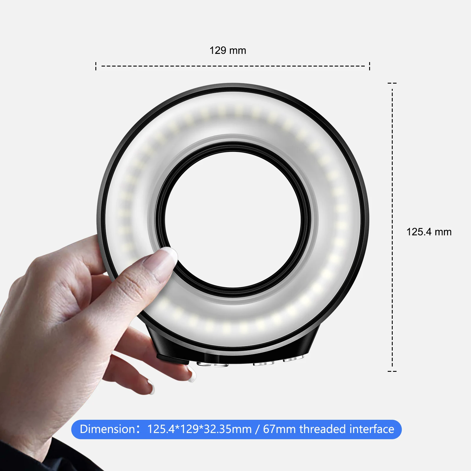 Seafrogs 60m Waterproof aluminum alloy Case+Surfing and diving handle+40m 1200LM Ring light 3pcs Sets for Gopro 9 10 11 12 13