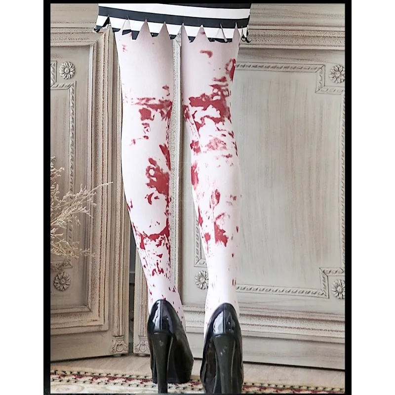 Halloween Accessories Props Blood Socks Thigh  Makeup Ball Stockings Easter Cosplay Stockings