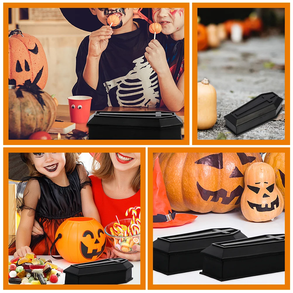 

15pcs Halloween Coffin Boxes Decorative Tabletop Props Candy Gift Storage Boxes Spooky Party Favors Halloween Decor Supplies
