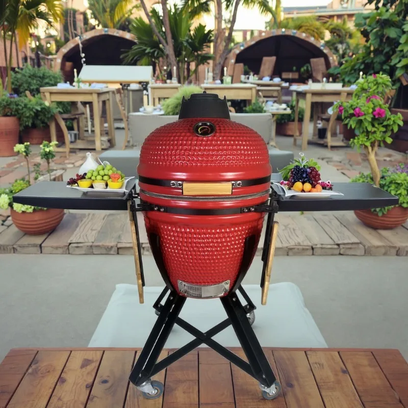 

【Popular】23" High-Quality Black Ceramic Kamado Home And Garden Charcoal BBQ Grill, Professional-Grade Grilling Experience