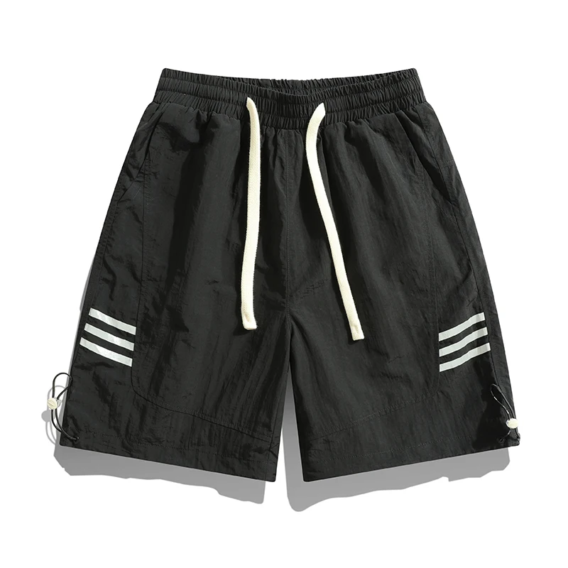 Summer Men Casual Shorts Striped 2023  Sportswear  Sweatpants Jogger Male Qicky Dry Boardshorts