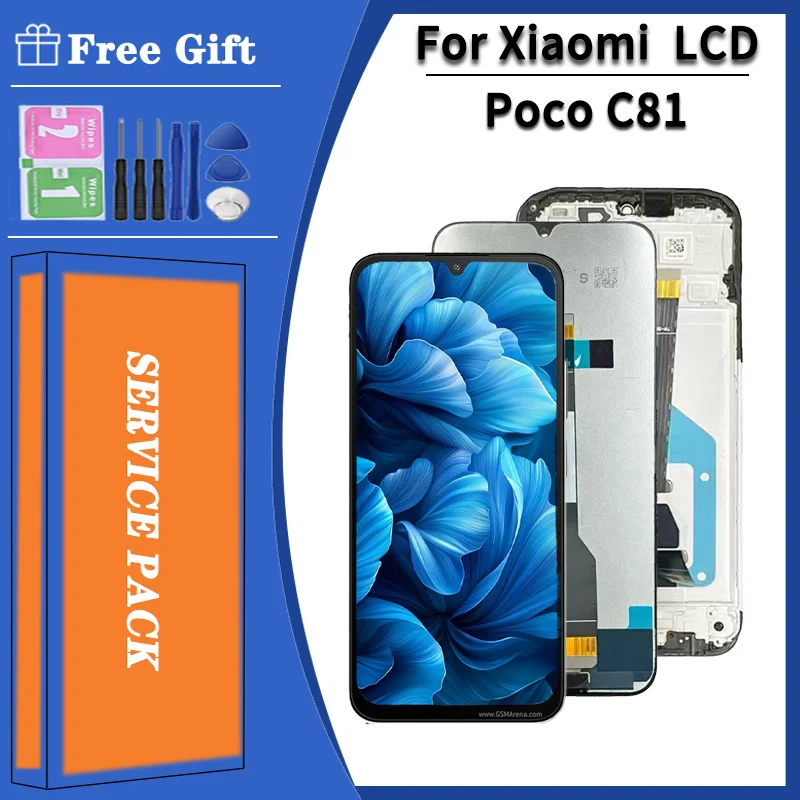 6.9“High Quality For Xiaomi Poco C81 LCD Display Screen Touch Panel Digitizer 25128RN17G Display With Frame