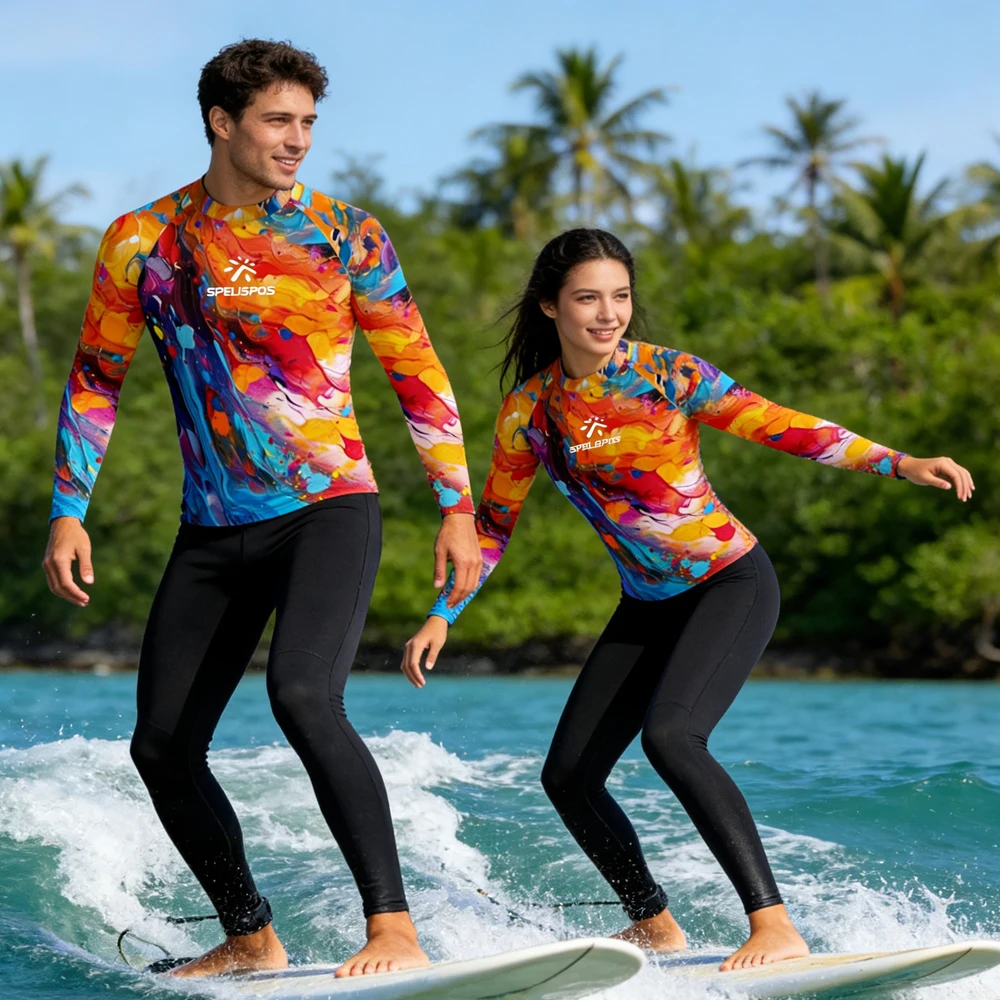 

Футболка-рашгард UPF50+ с длинным рукавом для мужчин и женщин, для парусного спорта, серфинга, роскошная спортивная футболка для водных видов спорта и рыбалки