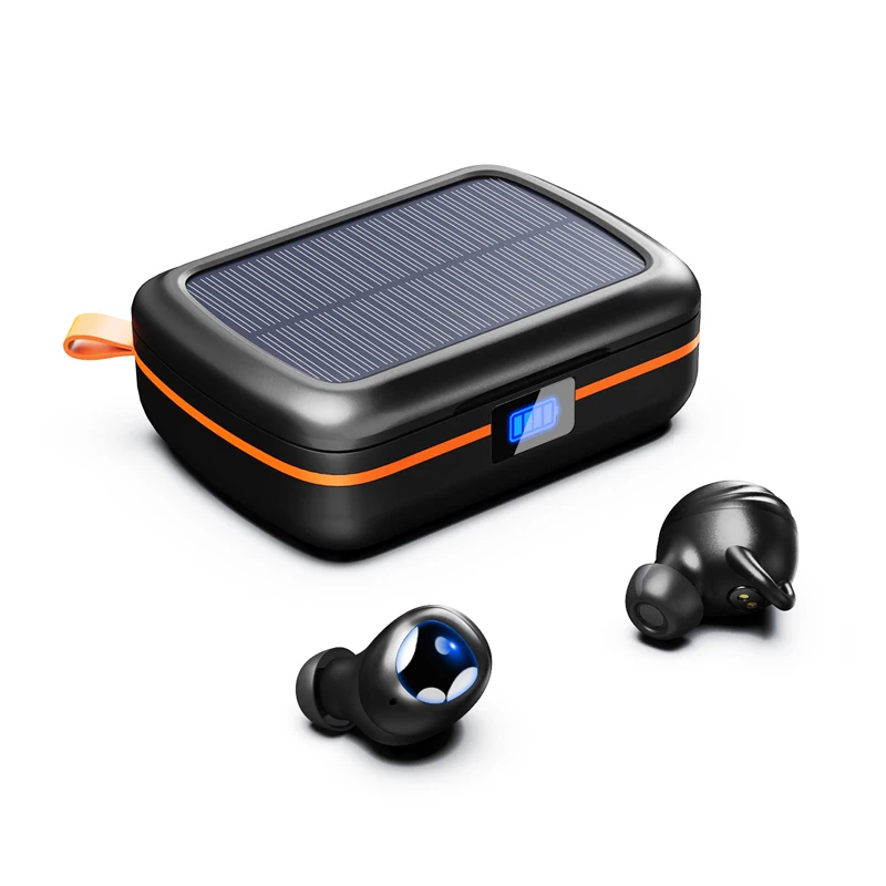 

YX T6 Solar-powered wireless Bluetooth headphones, Bluetooth 5.0, 10W bidirectional charging, 2500mAh IPX6 waterproof,headphone