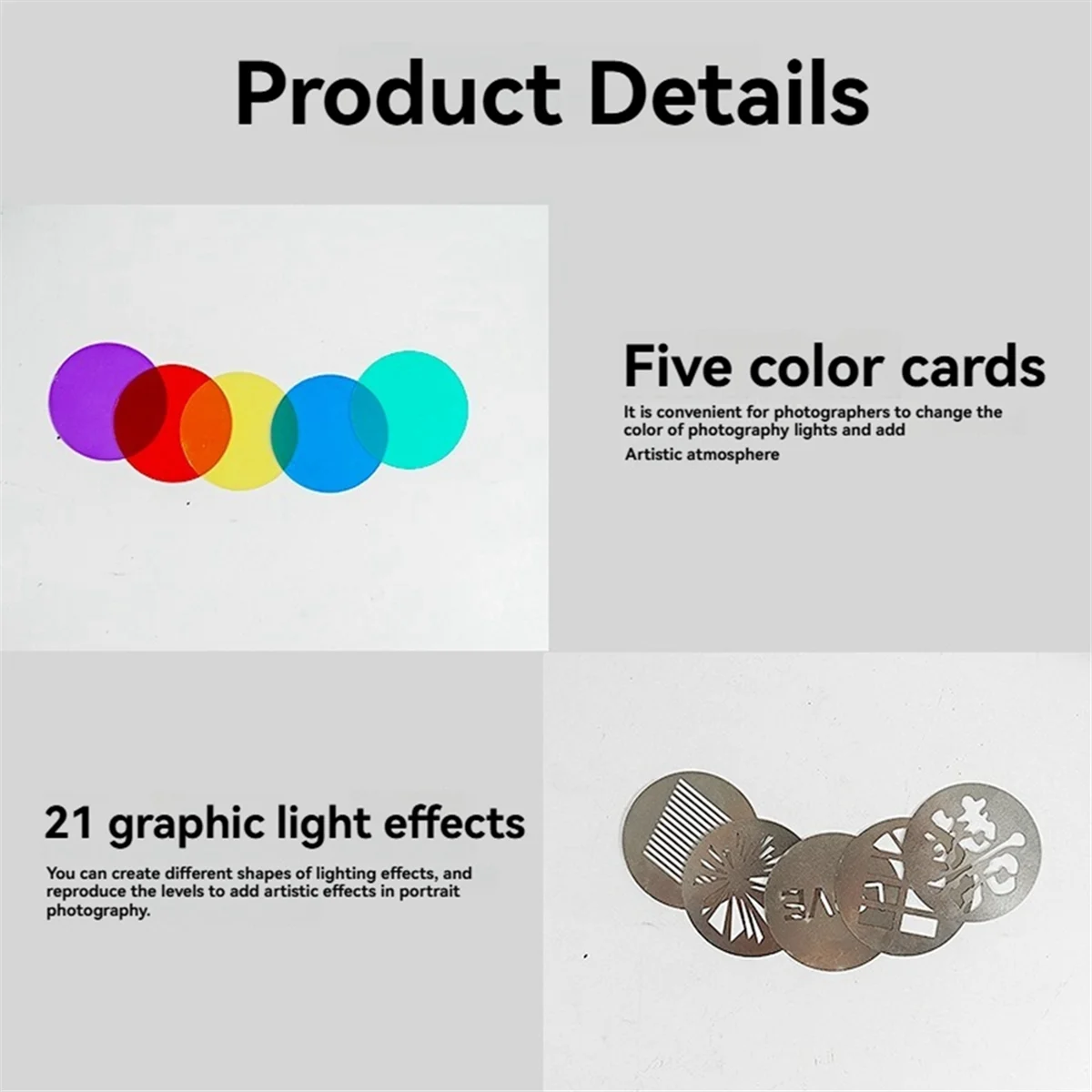 Hot sale Photograph Flash Snoot Conical Lens Video Photo Studio Light Kit with Optical Spotlight Lens Gobos Flash Light Fittings