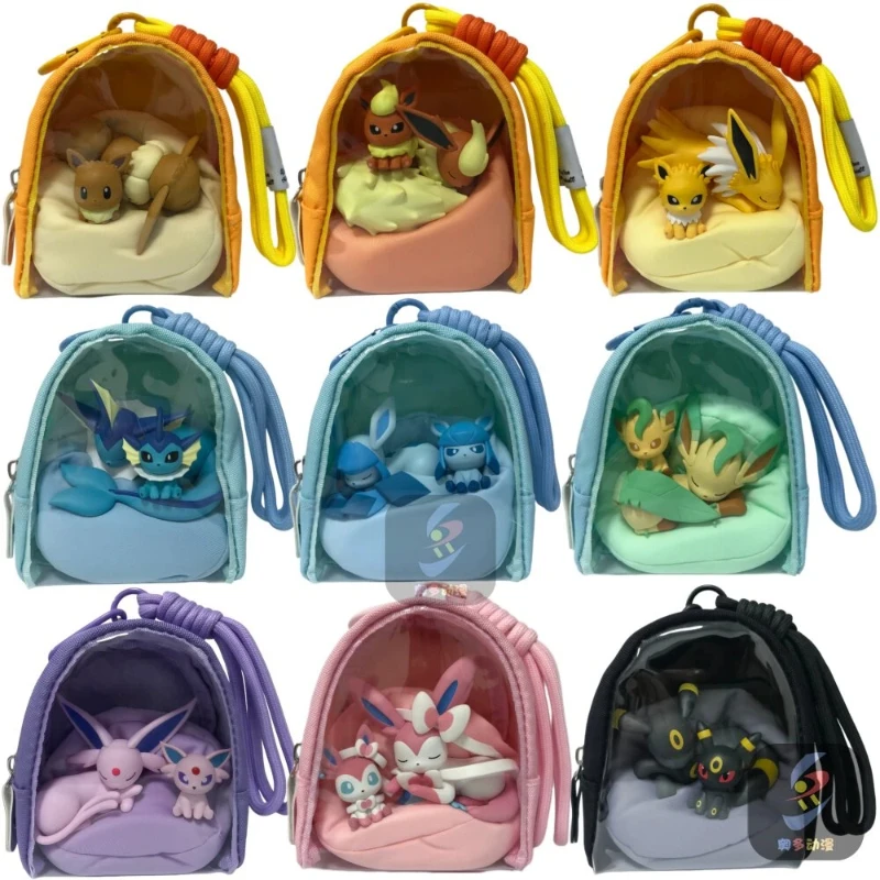 

Pokémon Sofa Figures Sleeping Pikachu Snorlax Sylveon Charmander Rowlet Mini Backpack Charms Graduation Gift