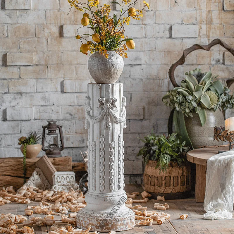 Roman column flower pot wedding road photography props courtyard home decoration flower ornament
