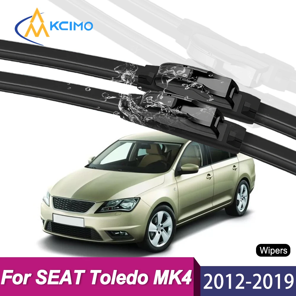 Upgrade Your Wiper System 2PCS Premium All-Season Rubber Blades For SEAT Toledo MK4 KG 2012-2019 Long-Lasting Clear Vision
