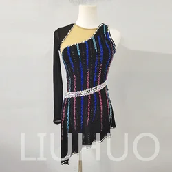 LIUHUO Ice Figure Skating Dress Girls Women Teens Stretchy Spandex Competition Wholesale BD1420