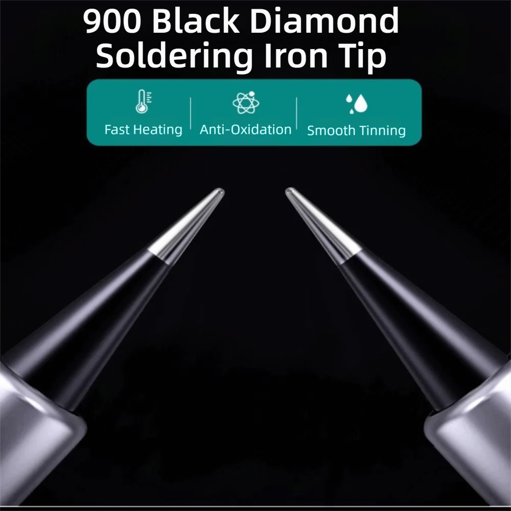 

New Adjustable Temperature Electric Soldering Iron LCD 80W 220V Ceramic Heater Internal Heating Welding Pen