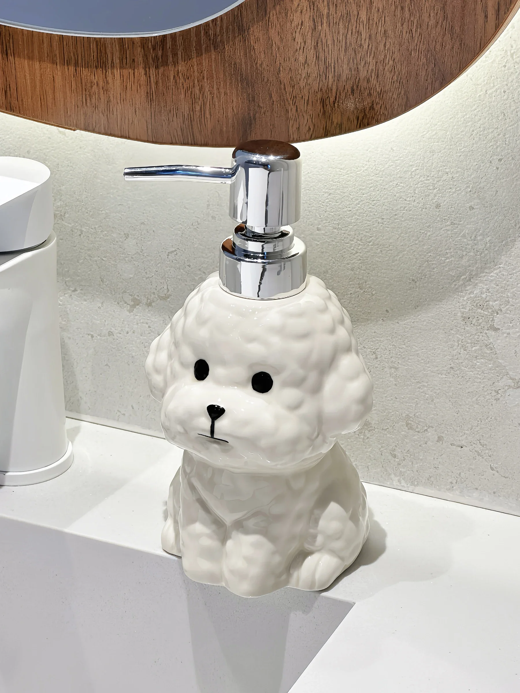 Teddy Dog Ceramic Press Bottle Hand Sanitizer  Home Bathroom Creative Lotion  Sub-Bottle Dishwashing