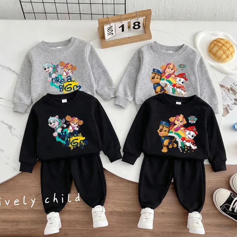Boys O Neck Long Sleeve Hoodies Sets for 0-8years Spring Fall Children's Pullover and Trousers 2pcs Set Kids Casual Sweatsuit