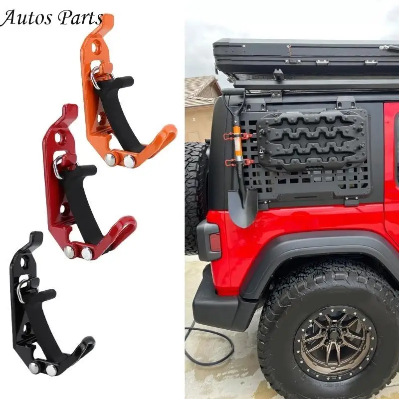 

57BA Shovel Mount with Adjustable Rubber Clamps & Quick Release Metal Brackets Camping Equipment Holders Simple Installation