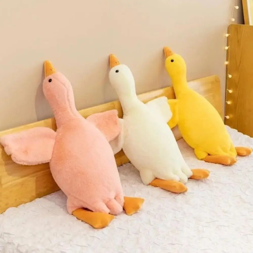 Funny Goose Stuffed Soft Duck Plush Toy Sleeping Pillow Sofa Cushion Swan Goose Dolls For Bed Couch Tachable Sleeping Companion