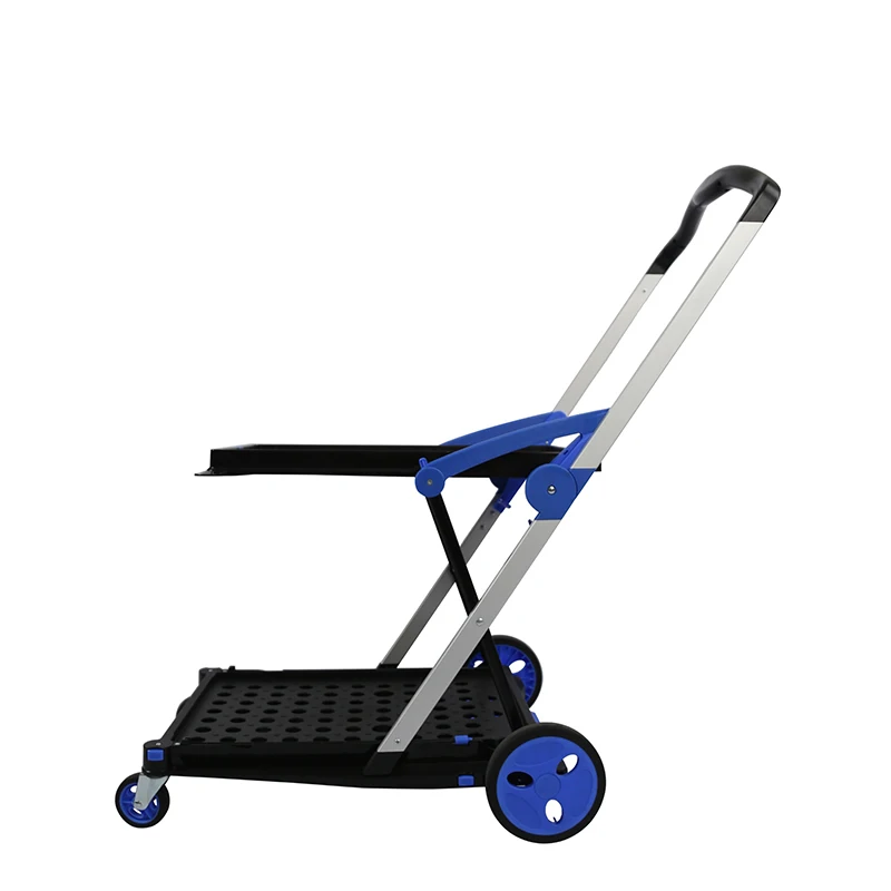 Hot Selling 300KG Loading Aluminum Hand Truck Foldable Hand Trolley Cart With Foldable Basket - view 2
