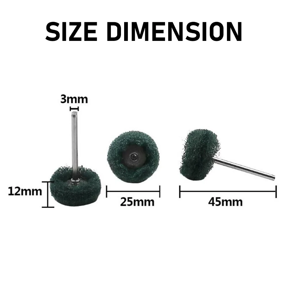 1 Packung Nylon-Minibohrer-Schleifbürste, 2,35 mm, 3 mm Schaft, Polieren, Polierscheibe, Rostentferner für Dremel-Drehwerkzeug-Zubehör – Detail 5