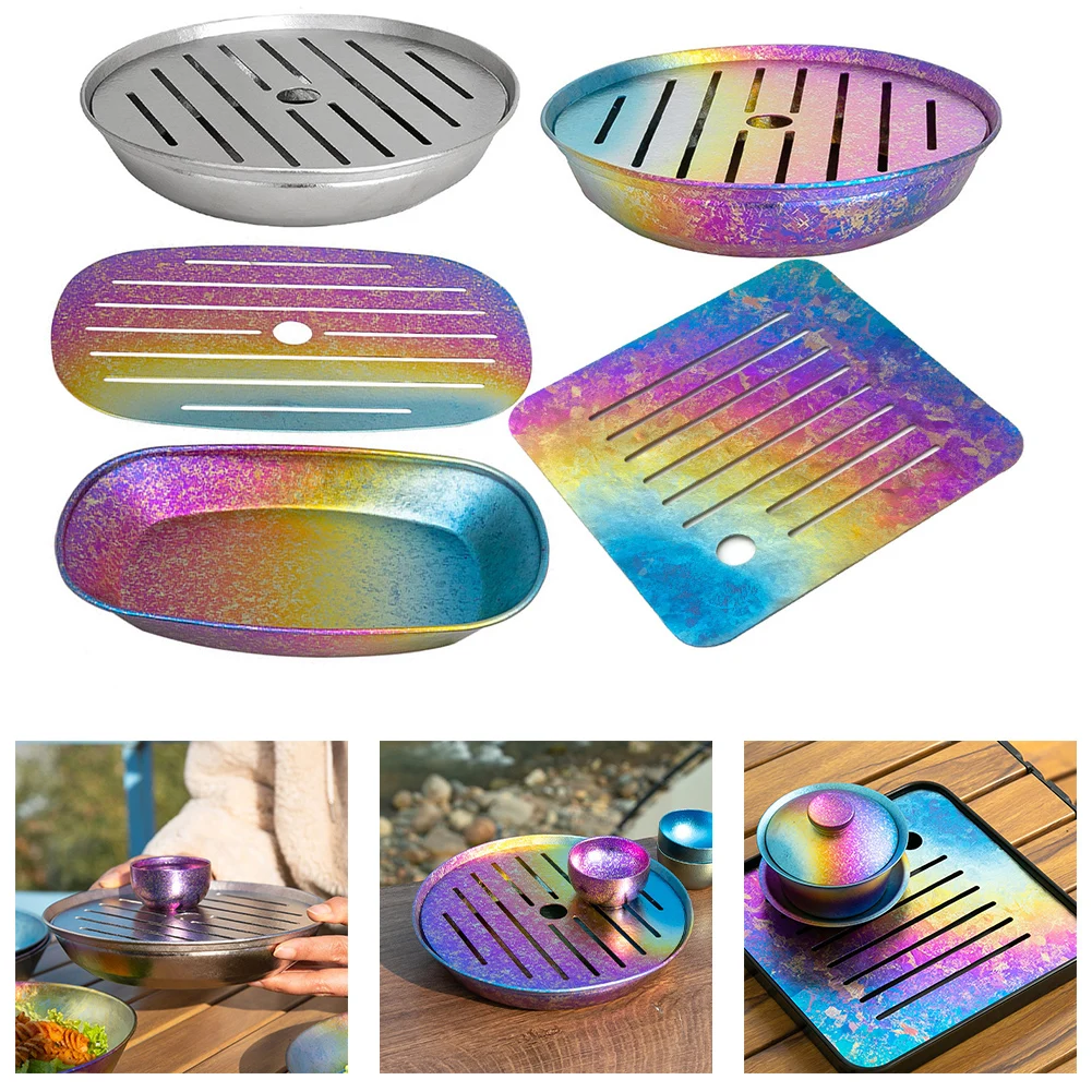 

Ultralight Alloy Tea Tray Tea Tray For Tea Storage And Drain Lightweight Tea Set Chassis Tea Table Camping Accessories