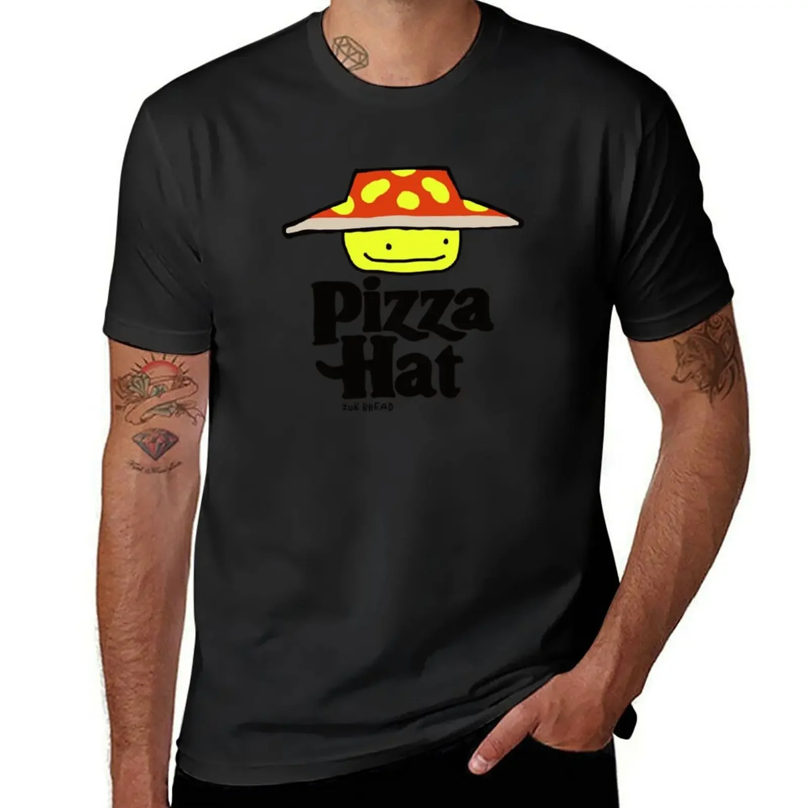 

pizza hat T-Shirt hippie clothes anime man clothes shirts men