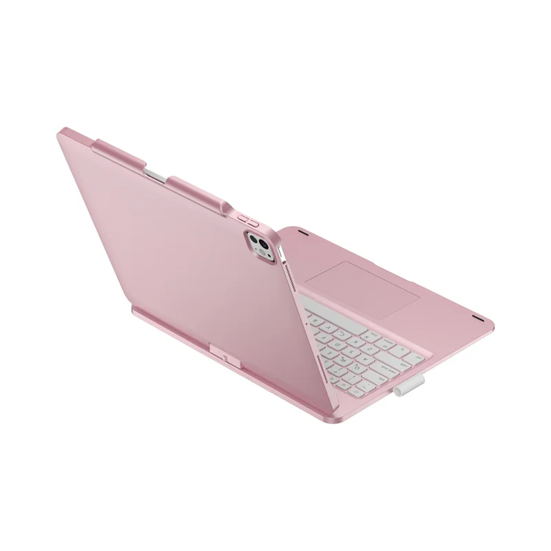 Adequado para 2024 ipad m4 pro/air 13 polegadas/ipad pro 12.9 polegadas (2022/2021/2020/2018) rotação de 360 graus 7 cores backlight touchpad bt caso de teclado sem fio