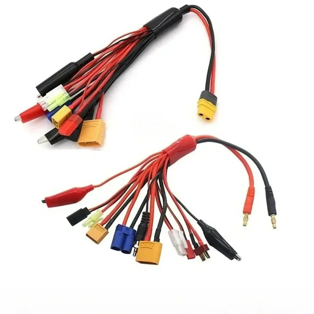 For Toy XT60, XT90 RC Lipo Battery Multi Charger Adapter 10 in 1 Lead Cable 4.0mm Banana Plug To JST/T-Plug/XT60/XT90/EC5 view 2
